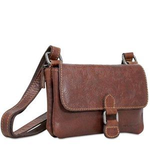 Jack Georges Men's Voyager Brown Buffalo Leather Cross Bag